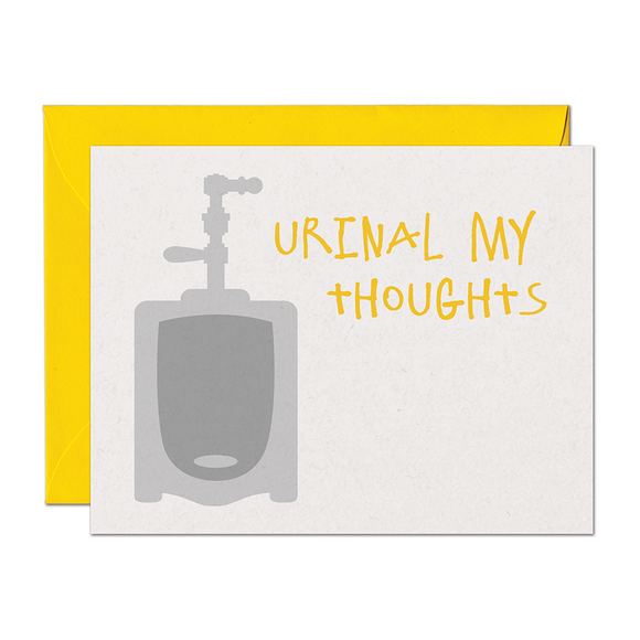 Urinal My Thoughts Support Card