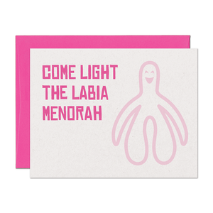 Labia Menorah Holiday Card