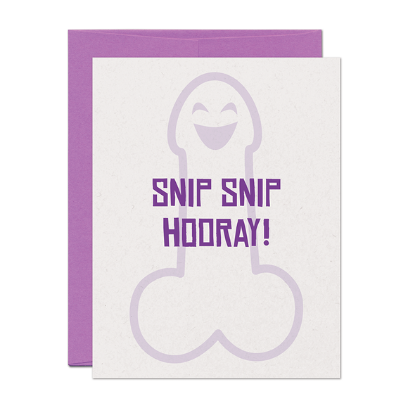 Snip Snip Hooray Vasectomy Congratulations Card