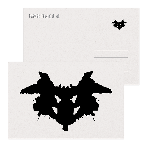 CLEARANCE - Thinking of You Rorschach Postcard