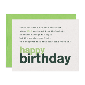 Limerick Wish Birthday Card