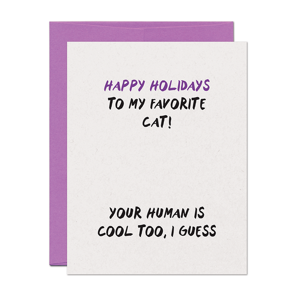 Favorite Cat Person Holiday Card