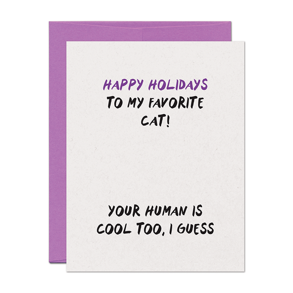Cat Person Holiday Card
