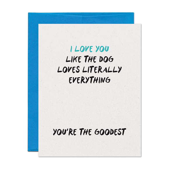 Goodest Dog Love Card