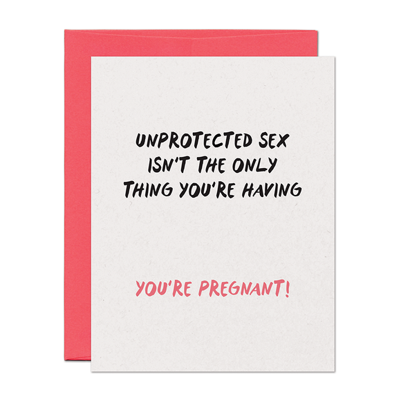 Unprotected Sex Pregnancy Baby Card