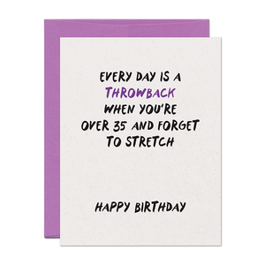 Throwback Over 35 Birthday Card