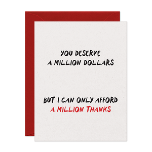 Million Dollar Thank You Card