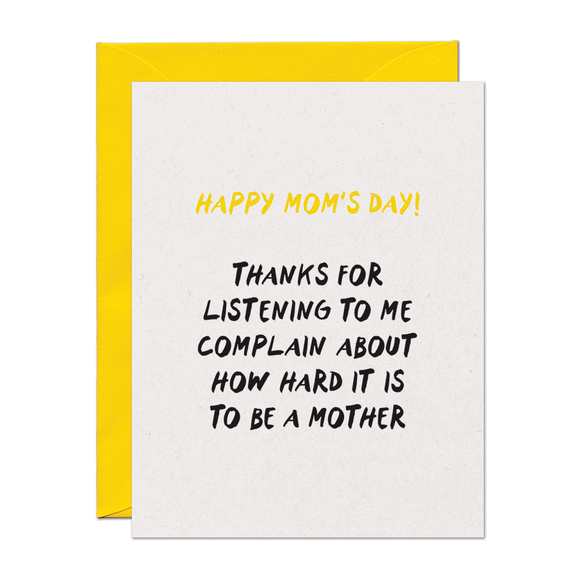 Motherhood is Hard Mom's Day Card
