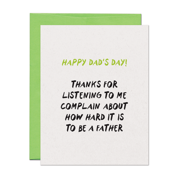 Fatherhood is Hard Dad's Day Card