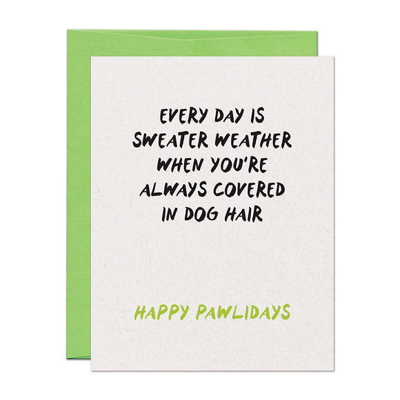 Happy Pawlidays Dog Holiday Card
