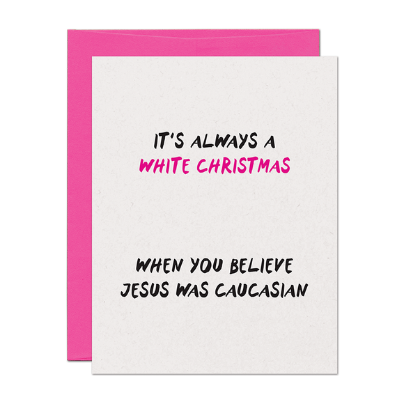 White Jesus Holiday Card