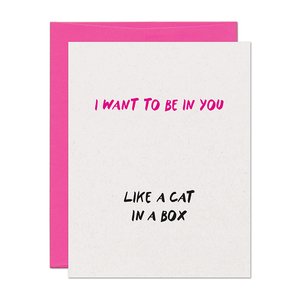Cat In A Box Sexy Love Card