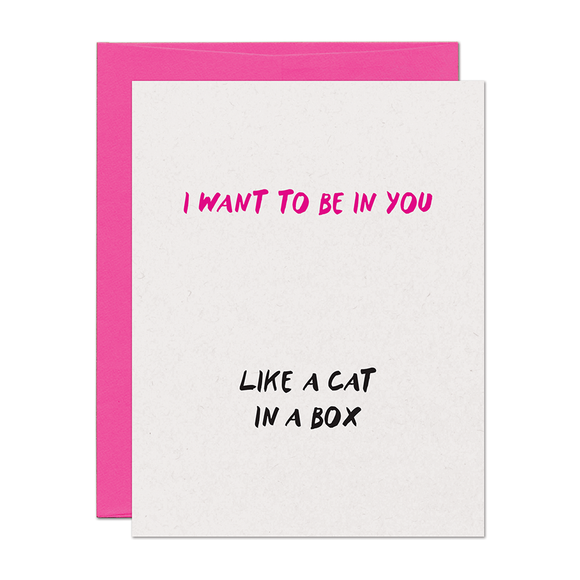 Cat In A Box Sexy Love Card