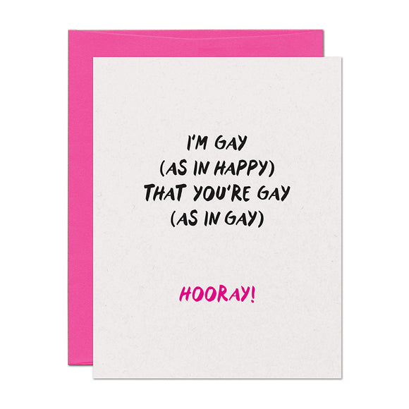 Gay Hooray LGBTQ Pride Celebration Card