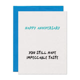 Impeccable Taste Anniversary Card