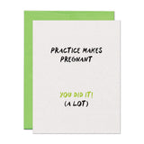 Practice Makes Pregnant Baby Congratulations Card