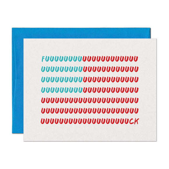 Fuuuck USA Flag Support Sympathy Card