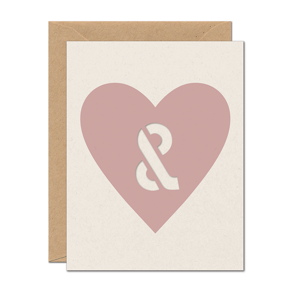 CLEARANCE - You & Me Love Card (Die Cut Symbol)