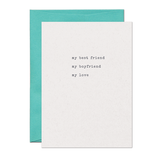 Best Friend Boyfriend Love Card