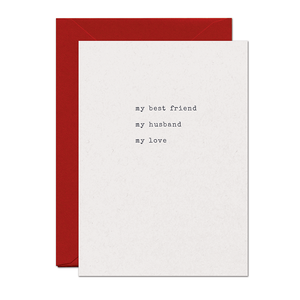 Best Friend Husband Love Card
