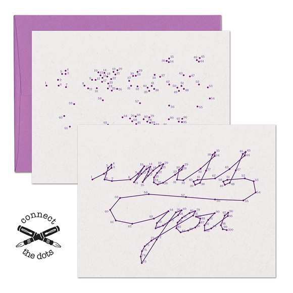 Connect the Dots:  I Miss You Card