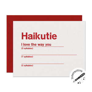 CLEARANCE - Haikutie Love Card (Interactive)