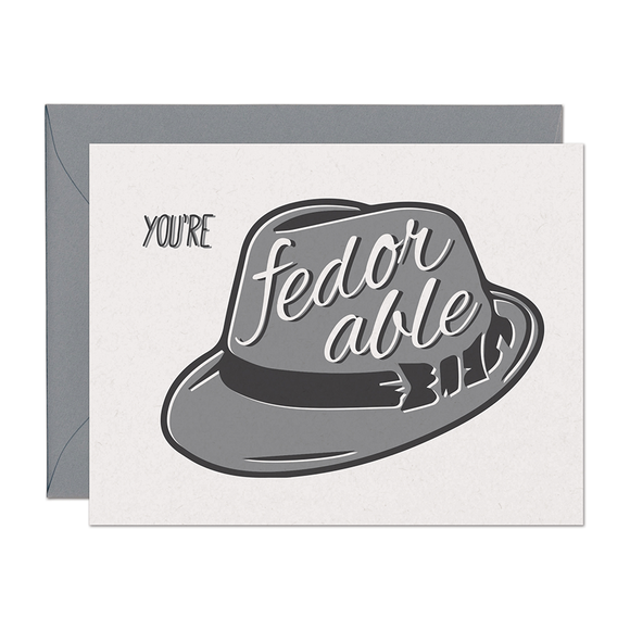 SALE - You're Fedorable Love Card