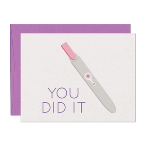 You Did It Baby Card
