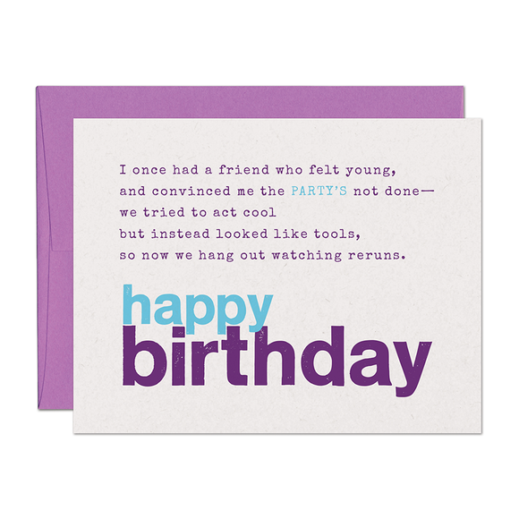 CLEARANCE - Limerick Party Birthday Card