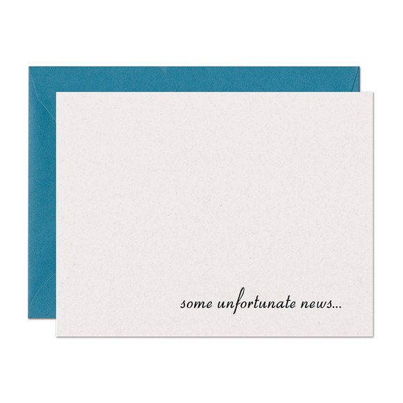 CLEARANCE - Unfortunate News Support Card