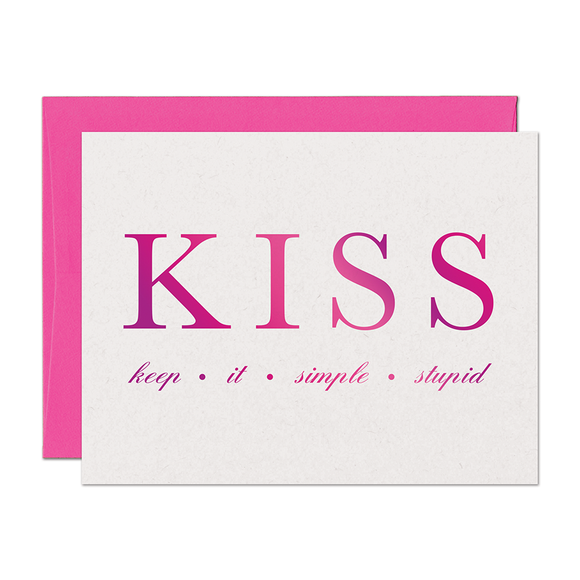 CLEARANCE - Keep It Simple Support Card (Pink Foil)