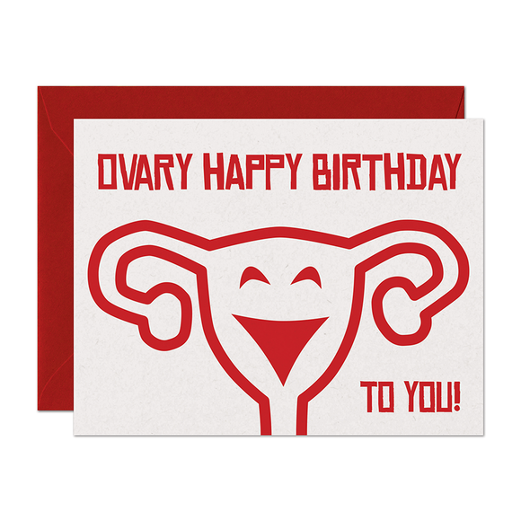 SALE - Ovary Happy Birthday Card