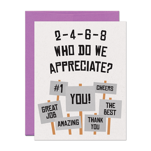 2-4-6-8 Thank You Card