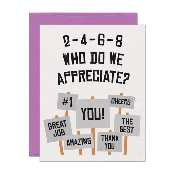 2-4-6-8 Thank You Card