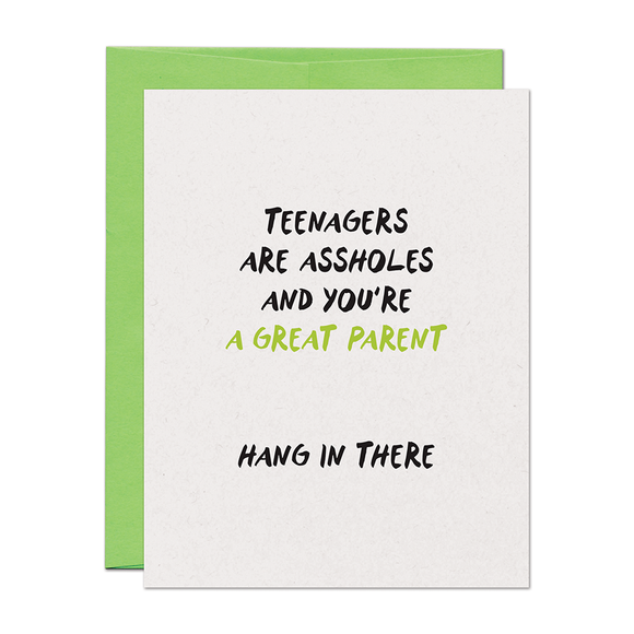 Asshole Teenagers Support Card