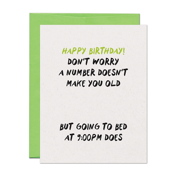 9pm Birthday Card