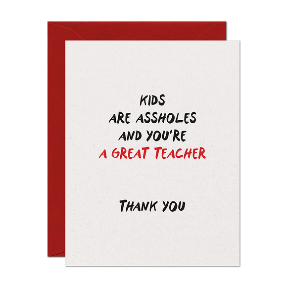 Asshole Kids Thank You Card