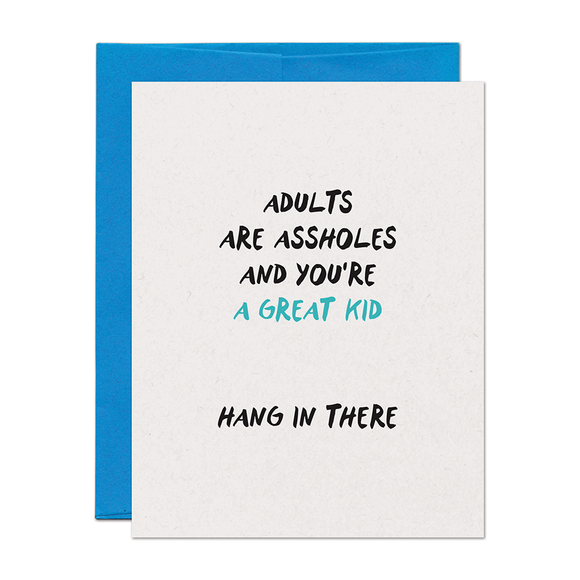 Asshole Adults Support Card