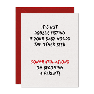 Double Fisting Baby Card
