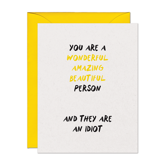 Beautiful Person Breakup Support Card