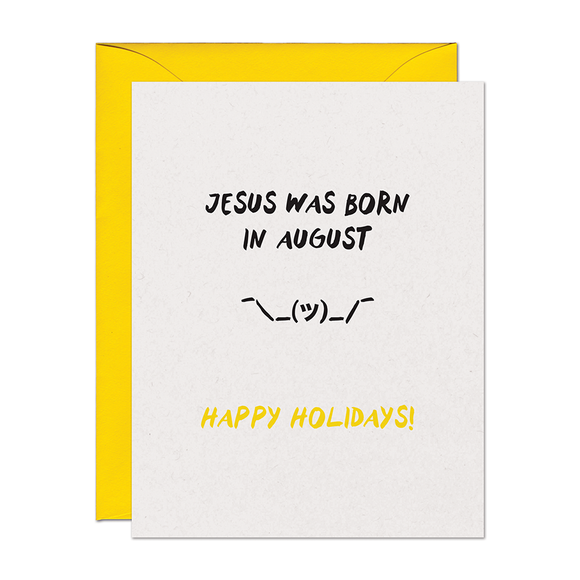 Jesus In August Holiday Card