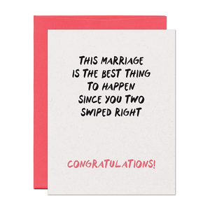 Swiped Right Wedding Card