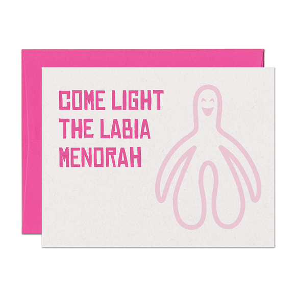 Labia Menorah Holiday Card