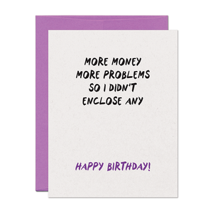 Birthday Money Problems Card