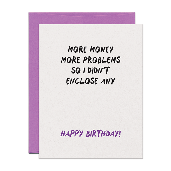 Birthday Money Problems Card