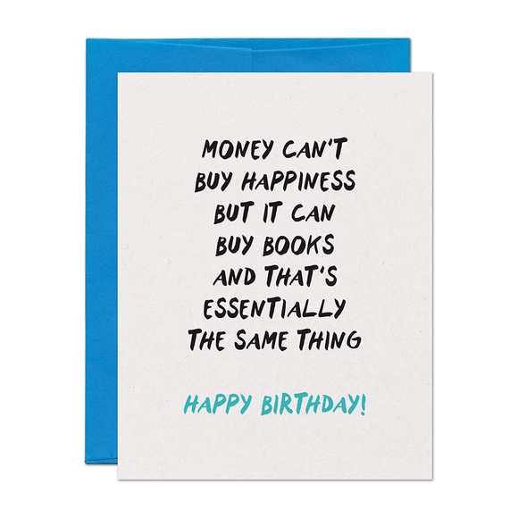Birthday Book Money Card