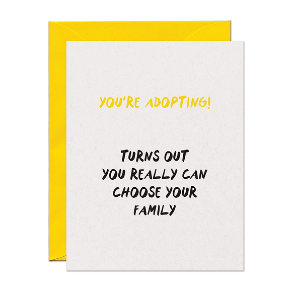 You're Adopting New Parent Card