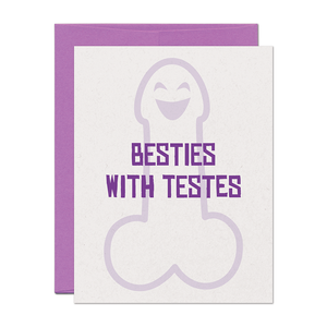 Besties With Testes Friend Card